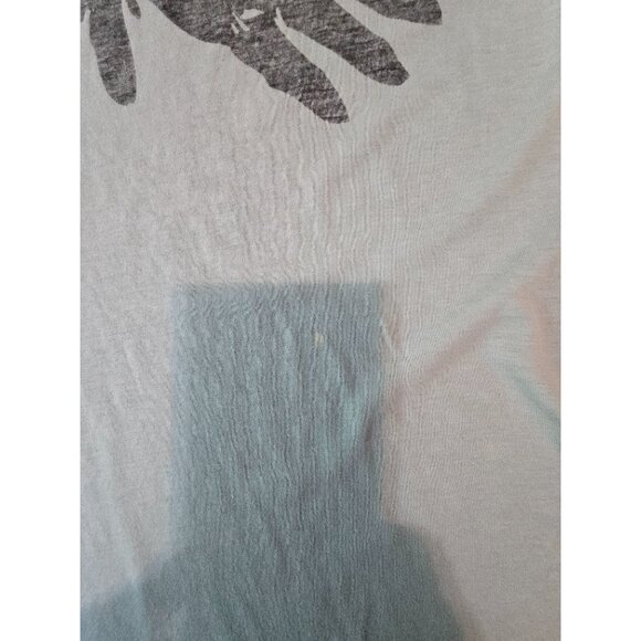 Zoe Karssen Green Native American Graphic Tee Feather Print Short Sleeves S - Picture 5 of 7